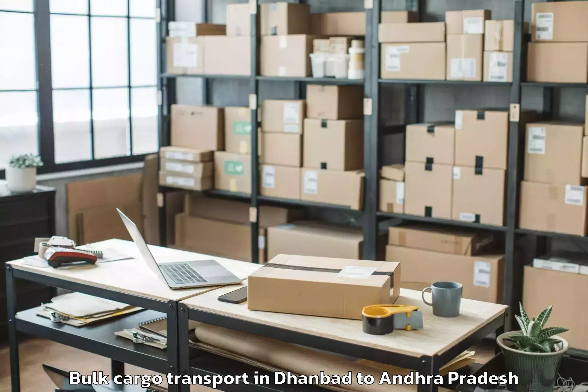 Book Dhanbad to Vignan University Guntur Bulk Cargo Transport Online